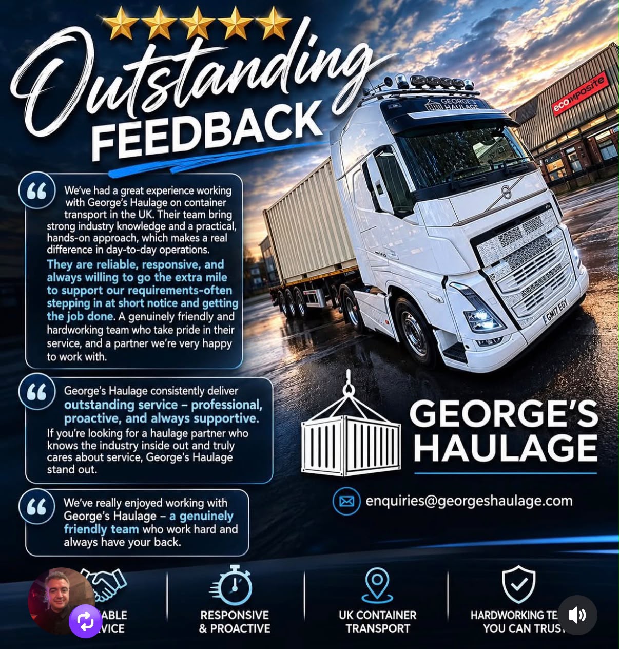 George's Haulage customer review